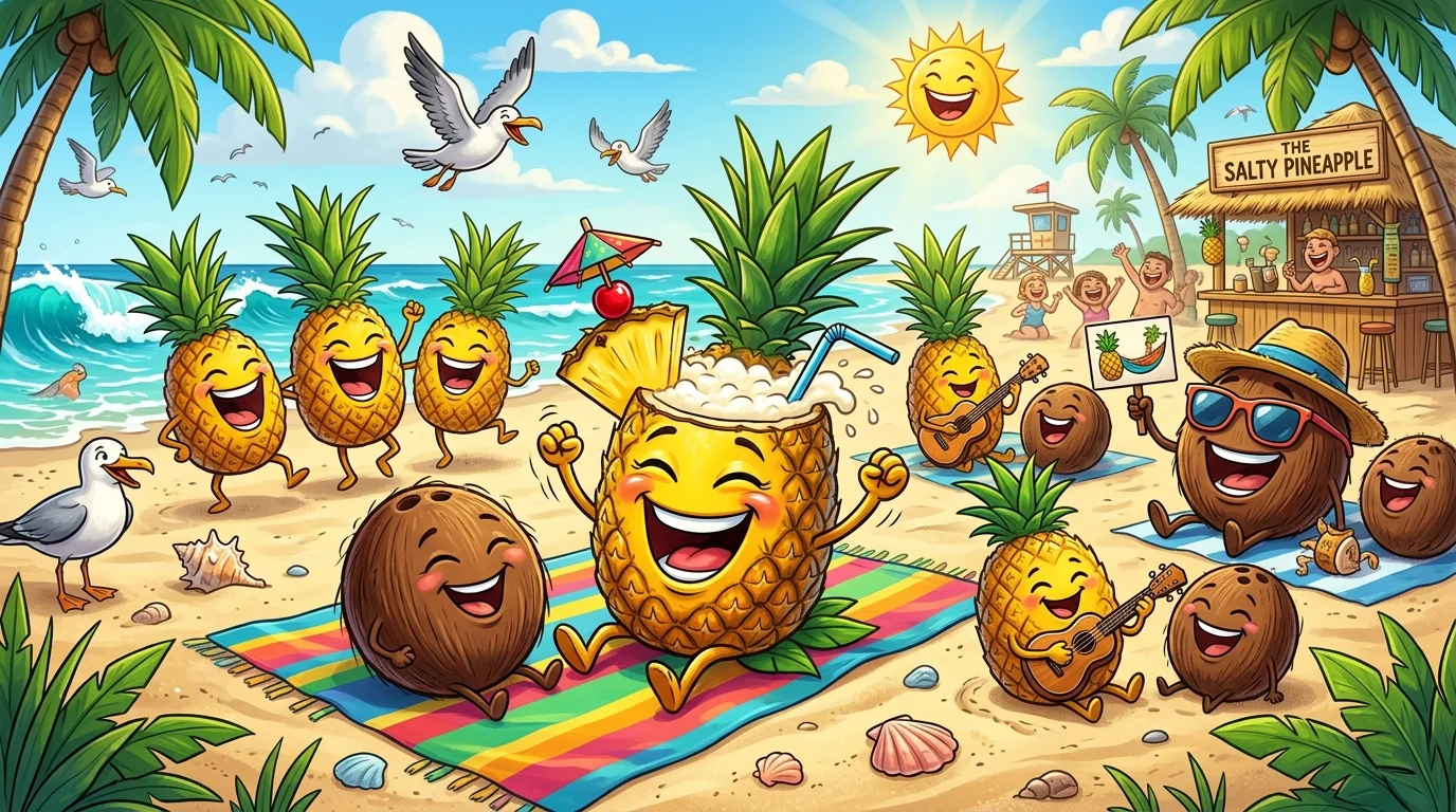 Beach & Vacation Piña Colada Puns