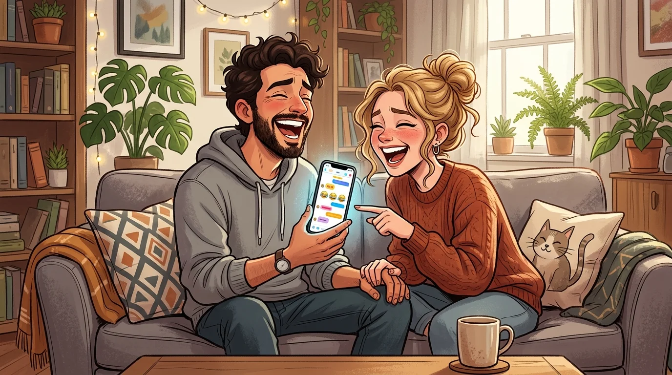 Modern Couple & Texting Jokes