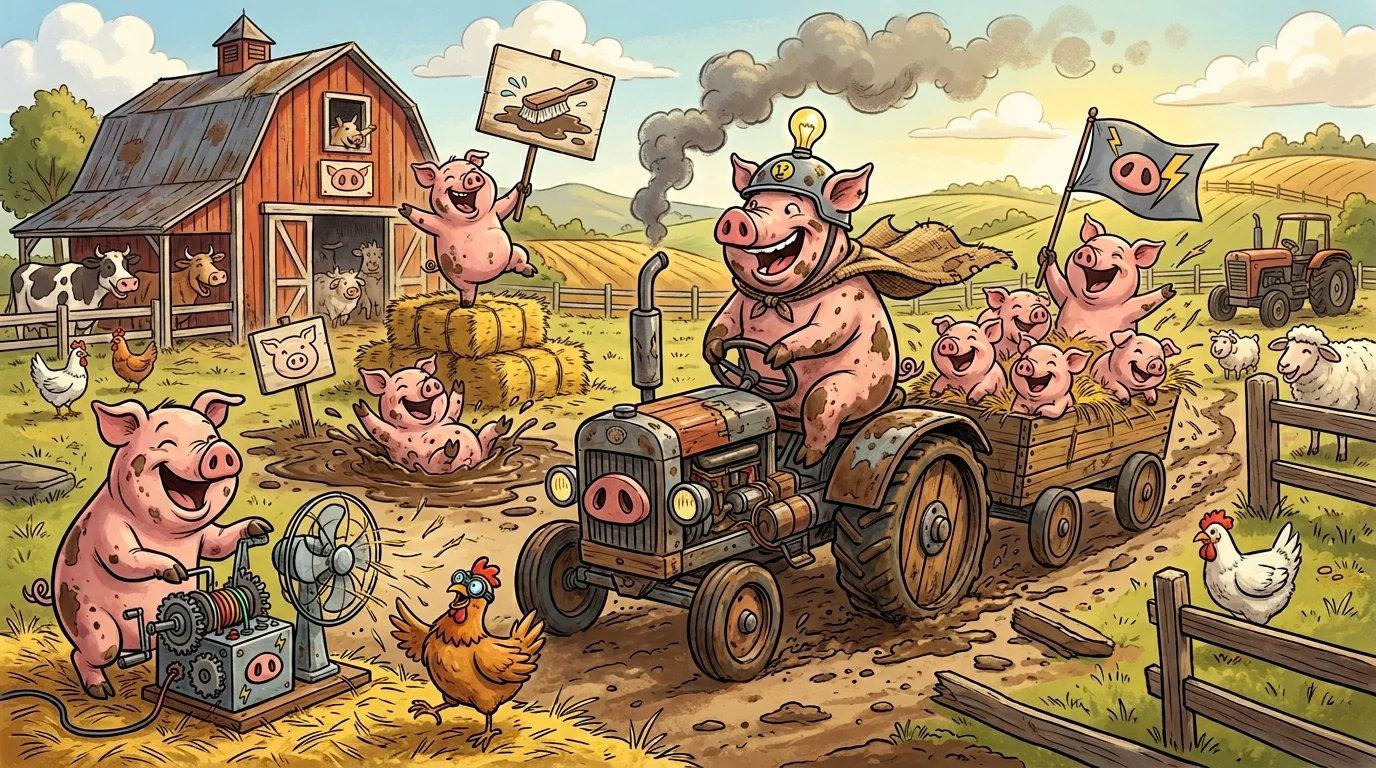 Pig Power Puns on the Farm
