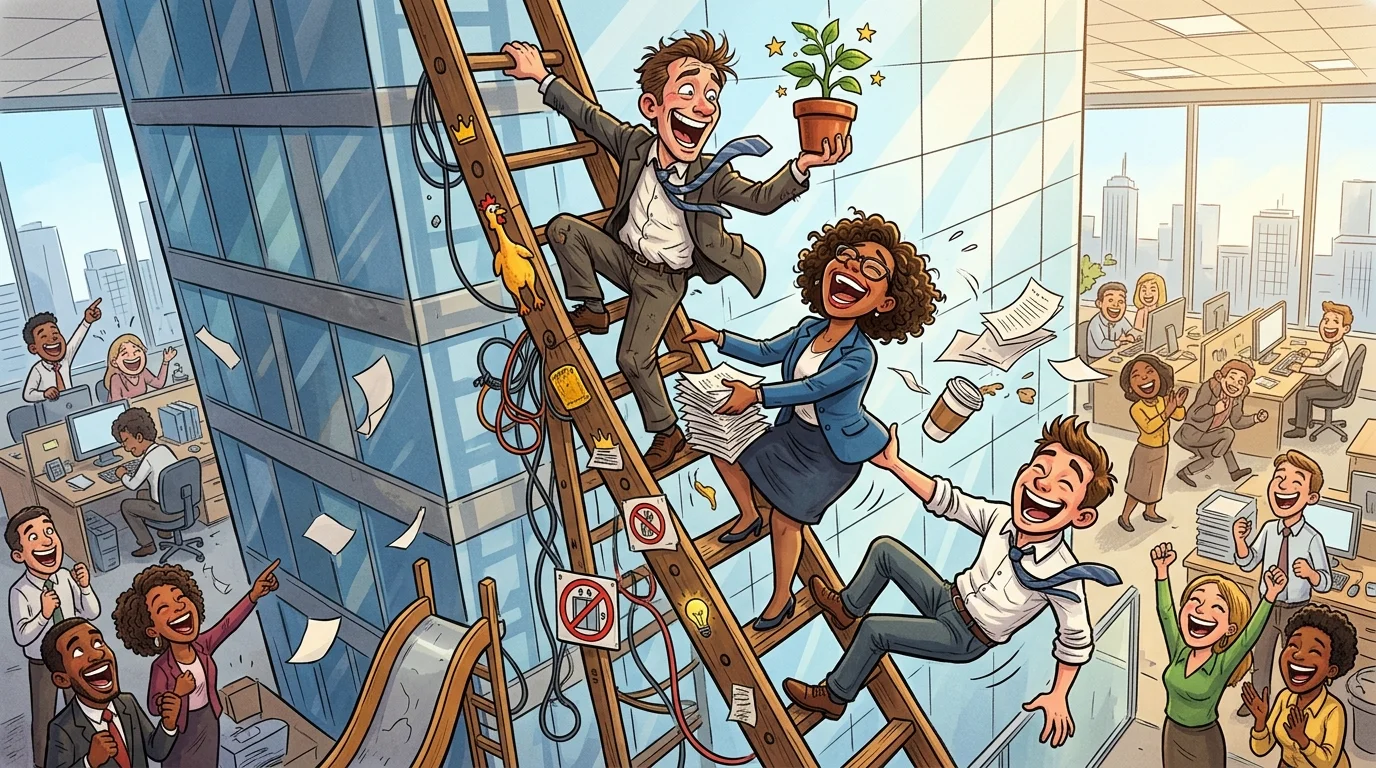 Corporate Ladder Laughs