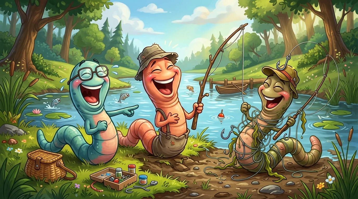 Fishing Worm Funnies
