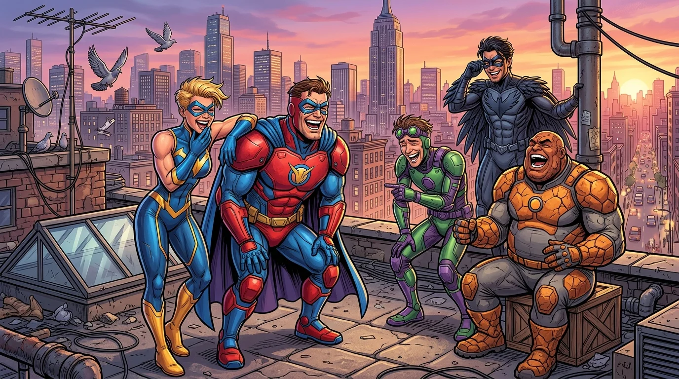 Superhero Team Up Humor